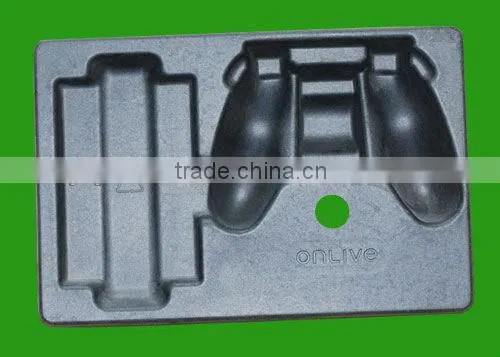 New design high quality biodegradable dry pressing bagasse pulp car racing game machine packaging trays