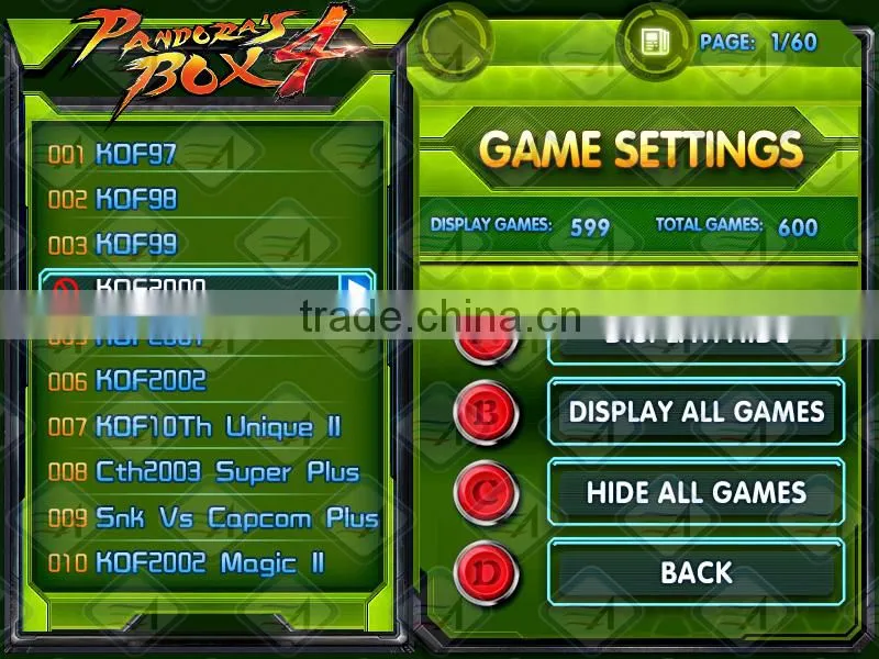 Arcade Controller Joystick Kit Pandora Box 4 hd 645 in 1 Multi Game Board Fight Stick to TV PC 2 Players USB Arcade Controller