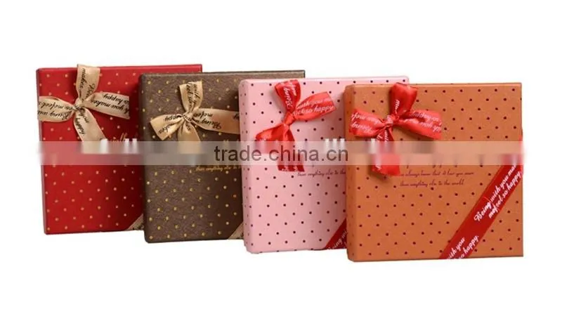Wholesale Customized Logo Ribbon Packing carton box for sweet