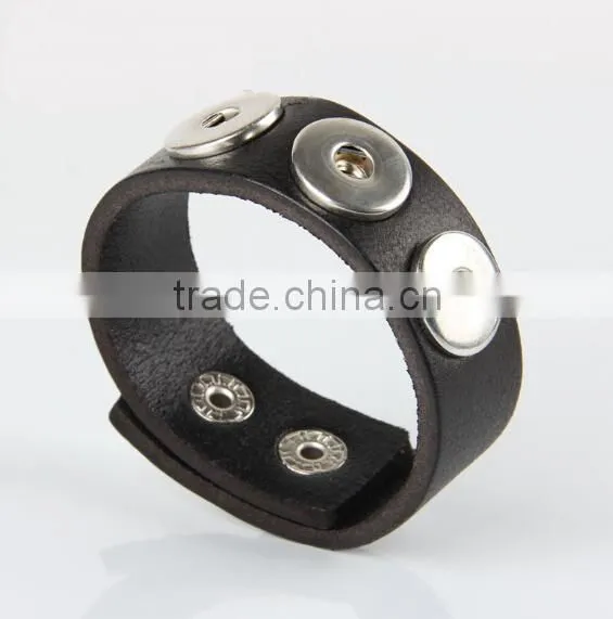 Custom handmade genuine leather cuff bracelets for men