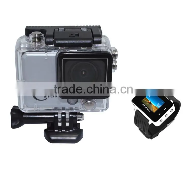 Cheap Ambarella A7LA50 Processor 50 Meters Waterproof Action Camera 2560x1080@30fps 1920x1080@45fps with RF Watch Controller