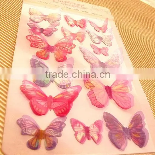 2014 Free sample Layered scrapbook 3d handmade stickers