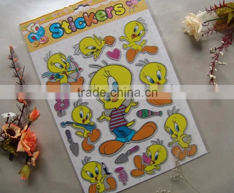 3d diamond puffy sticker,interesting puffy sticker , promotional gift puffy sticker for kids