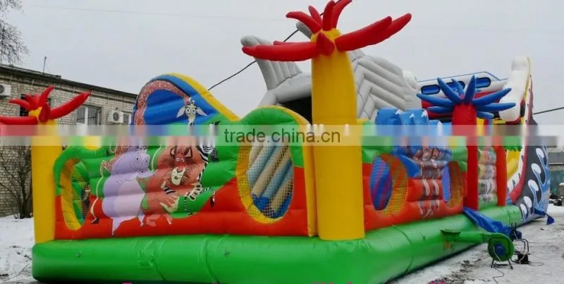 2014 hot sale Inflatable fun city park game ,funny animal amusement park for kids