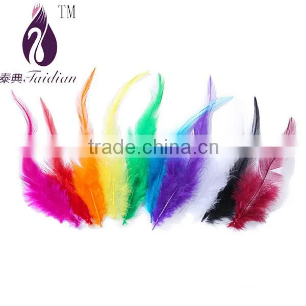 Dyed chicken Rooster feathers,colorful feathers for decoration