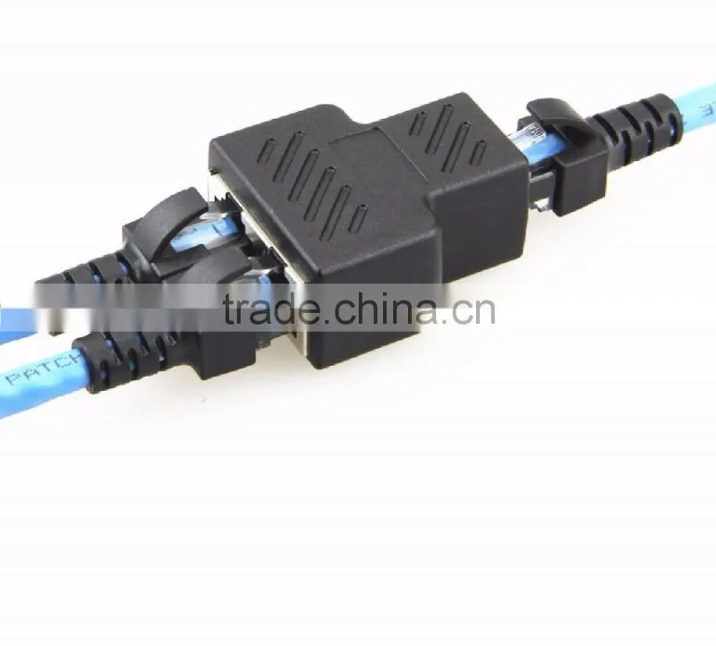 RJ45 Female to Female Network Adapter 1 to 2 Port Female CAT 5/CAT 6 LAN Ethernet Socket Connector