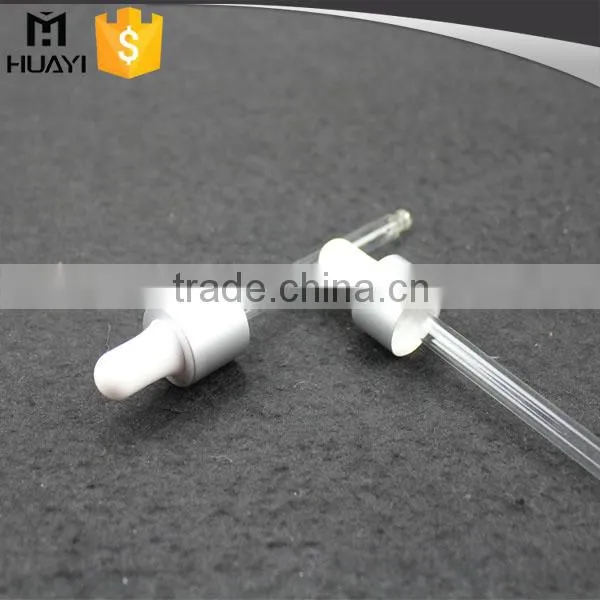 wholesale clear glass dropper with silicone cap