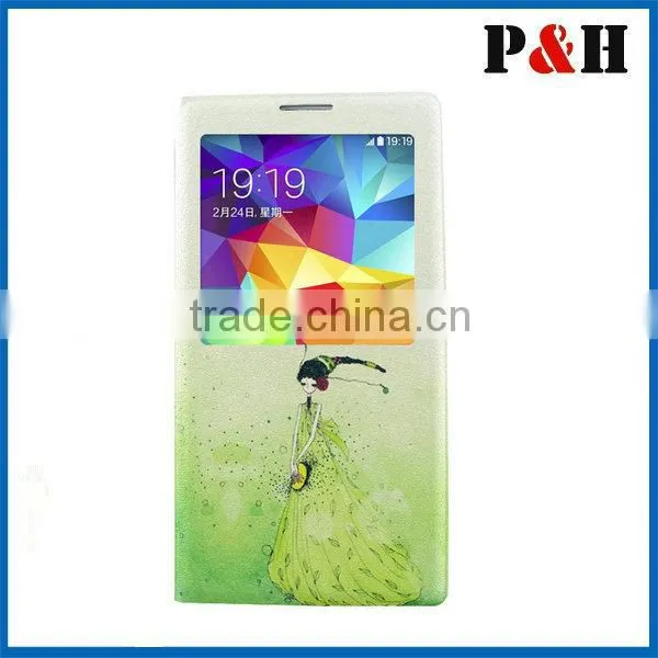 Ultra slim case printing case for samsung note 4 with window
