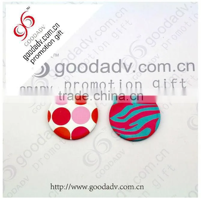 Metal tin offset printing make up mirror / tin pocket mirror