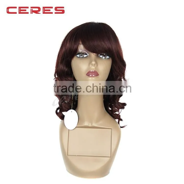Promotion 99j red human hair wig body wave full lace wig brazilian hair