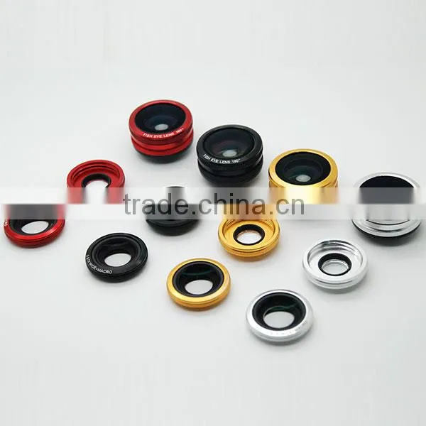 Universal 3in1 Clip-On Fish Eye Lens Wide Angle Macro Mobile Phone Lens For iPhone