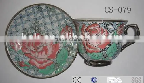 Ceramic material and eco-friendly bulk China tea cup and saucer