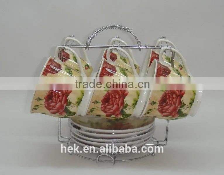wholesale fine price ceramic porcelain coffee cup and saucer
