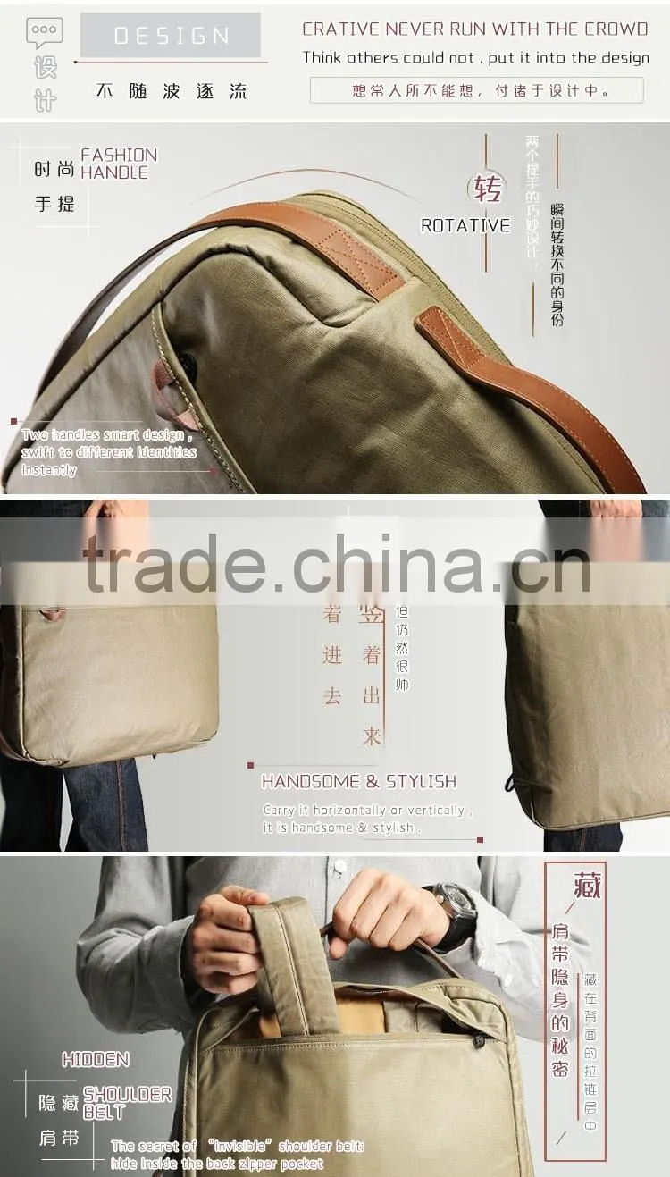 Wholesale Casual Canvas Fashion School Bags Backpack Softback Laptop Backpack
