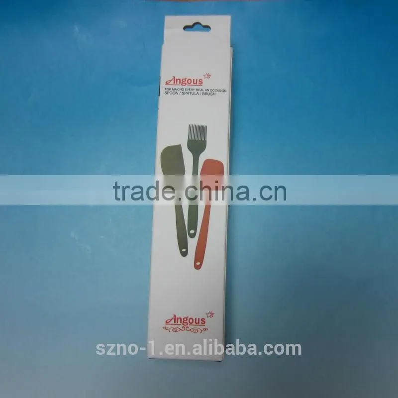 Eco-friendly Barbecue Customized 100% FDA kitchware silicone barbecue spoon