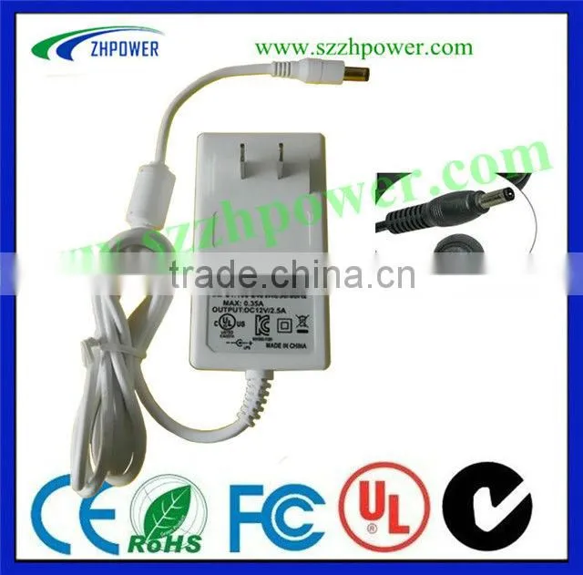 ac dc adaptor 12v 1000ma EU.AU. white (colour) pass UL.KC.FCC.SAA.for LED monitor,POS,CCTV camera