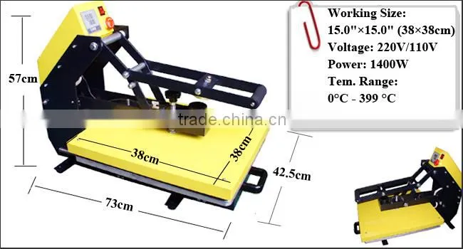 15" x 15" Auto Open Heat Press Machine with Slide Out Style