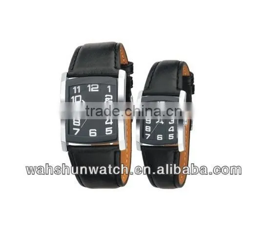 2014 fashion clock leather band high quality vogue watches couple wholesale in China