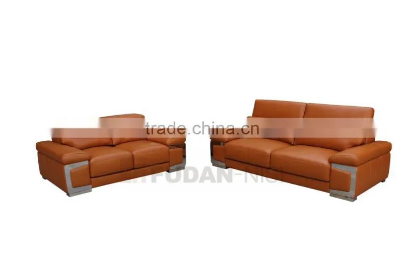 Italian furniture stainless steel two seater sofa modern
