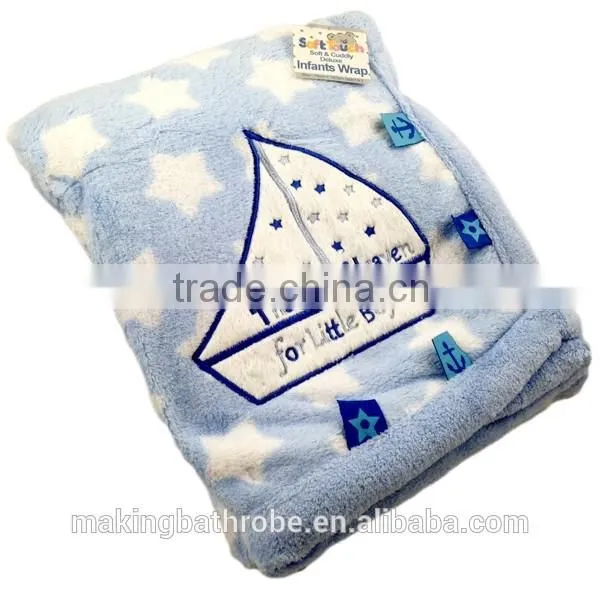 Personalised Baby fleece animal Blankets - Butterfly and bear