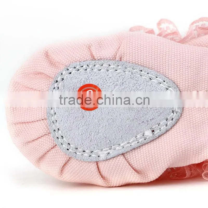 Fashion beautiful dance wear black and big red flower ballet shoes baby girls shoes