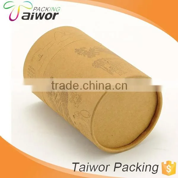 Custom Wholesale Kraft Paper Top Lid Round Paper Tube Box