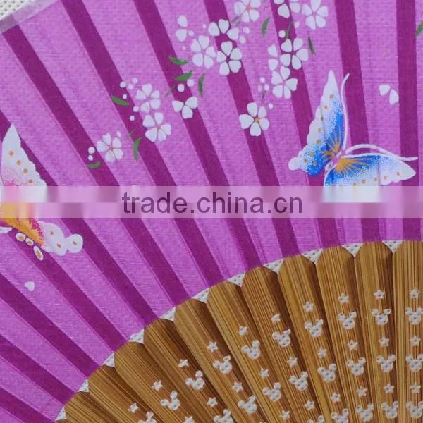OEM bamboo silk fan,bamboo folding fan,decorative hand fans