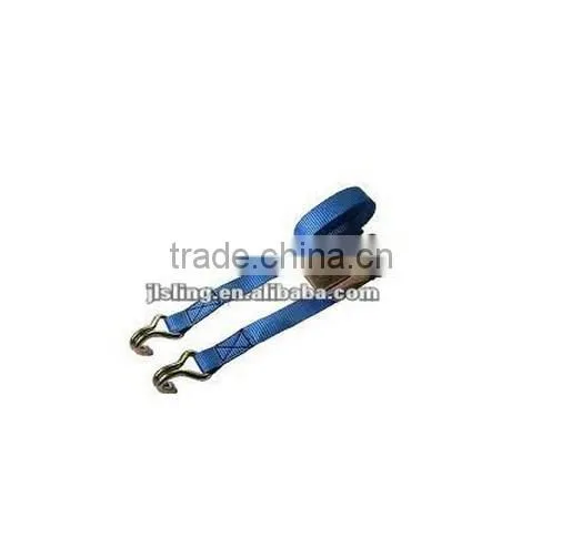 Ratchet tie down strap with S hook
