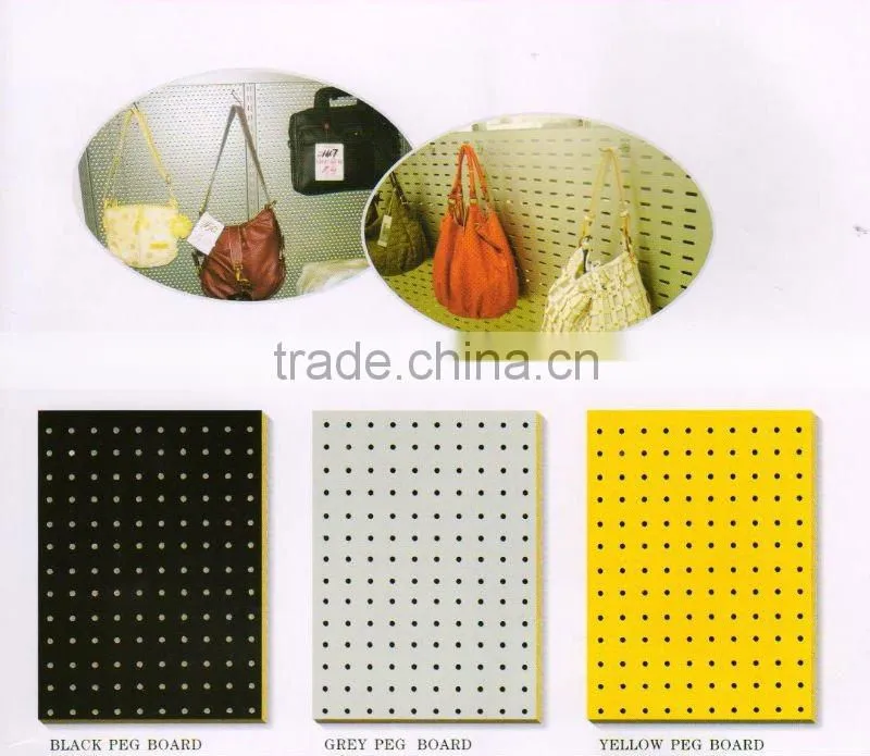 cherry melamined high quality MDF wooden peg board