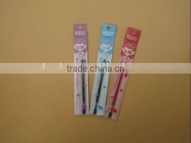 BOPP colorful cute self adhesive stationery packaging bag with header