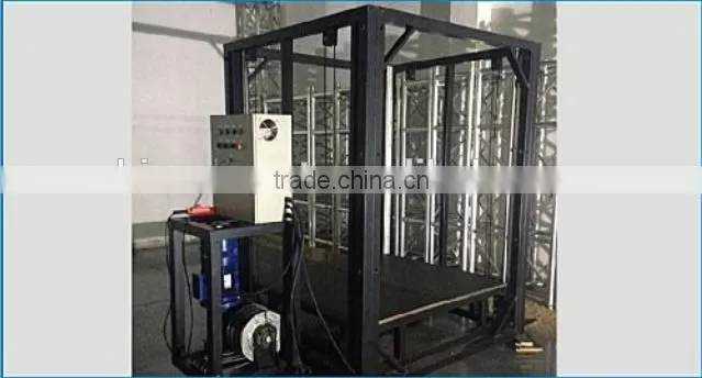 Rotating lifting stage machinery