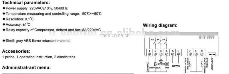 Cold Storage Electrical Freezer Thermostat for Refrigerator /Beverage Cabinet Electronic Temperature Controller STC-9200