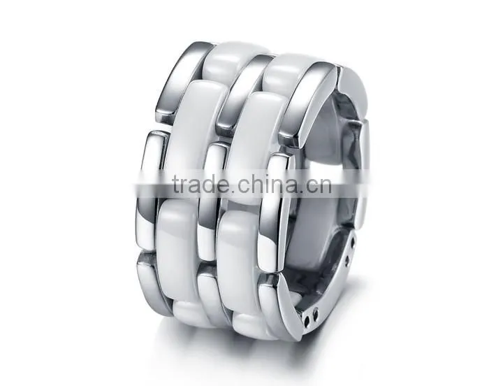 Brand Men Ring Ceramic Ring Made With Ceramic & Stainless Steel