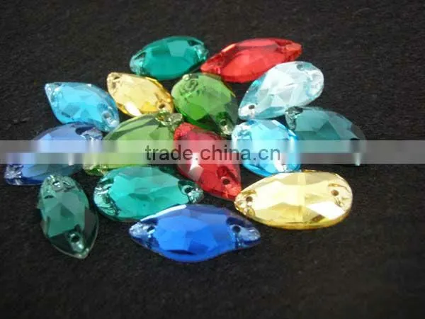 Hot seller wholesale sew-on crystal round shape green,topaz,blue zircon ,sapphire