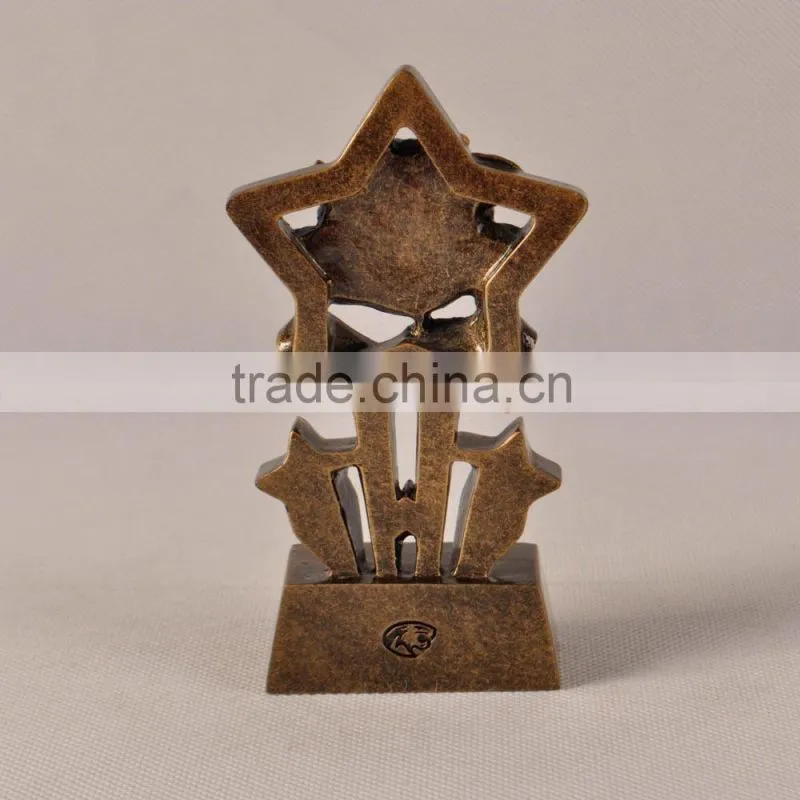 Starry shape trophy cup track for recording resin souvenir