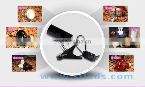 Matal Adjustable Temperature Control Lamp Holder E27 Base Turtle Heating Lamp Holder