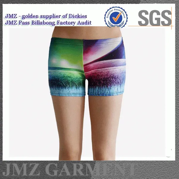 female swimming shorts oem print tight fashion shorts women