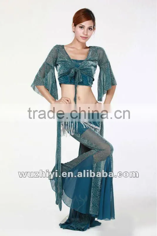 Affordable new hot selling shinning belly capelet | sexy sequin rose belly dance top (SZ006)