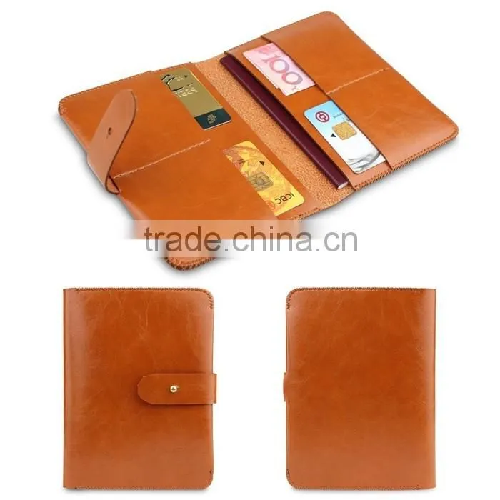 Elegant Protective Soft Leather Passport Cover holder with safe microfiber interior