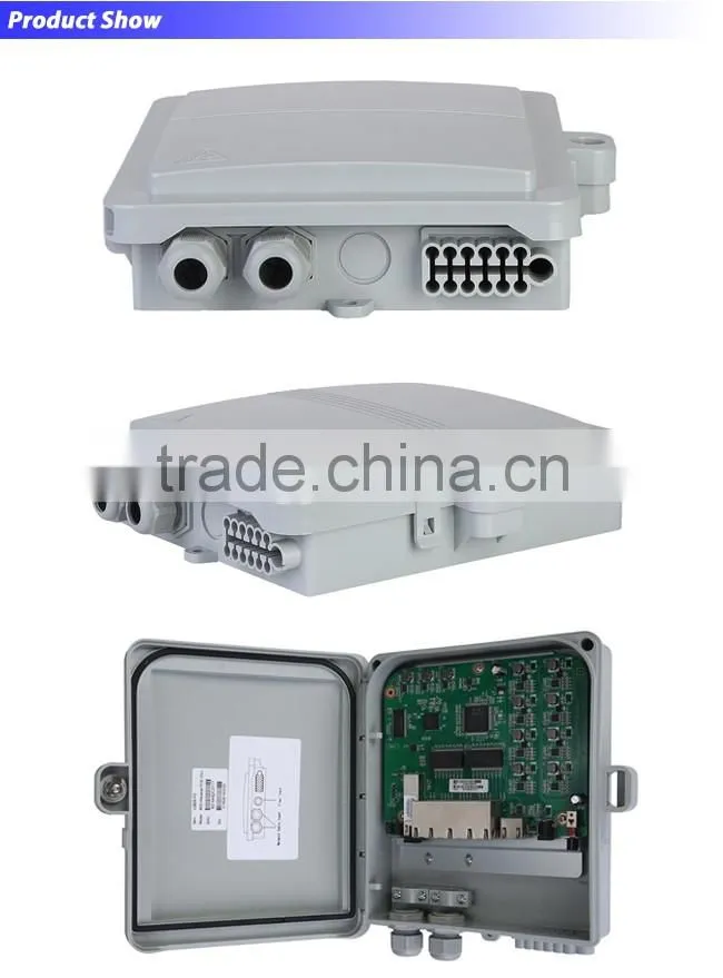 8*10/100Mbps Ethernet Interfaces Reverse PoE ONU Industrial Grade PACPON with Waterproof Thunder Prevention