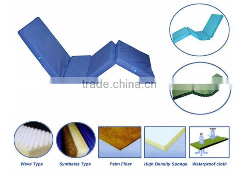 NFP03 Hospital bed 4 folding cheap sponge mattress/ hospital bed mattress