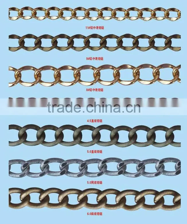 Handbag hardware accessories metal oval chain,Decorative bag parts metal chain,Detachable handbag metal chain