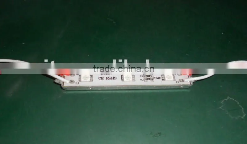 3pcs 5050 SMD LED module,with metal case,RED color,DC12V,20pcs a string;75mm*12mm