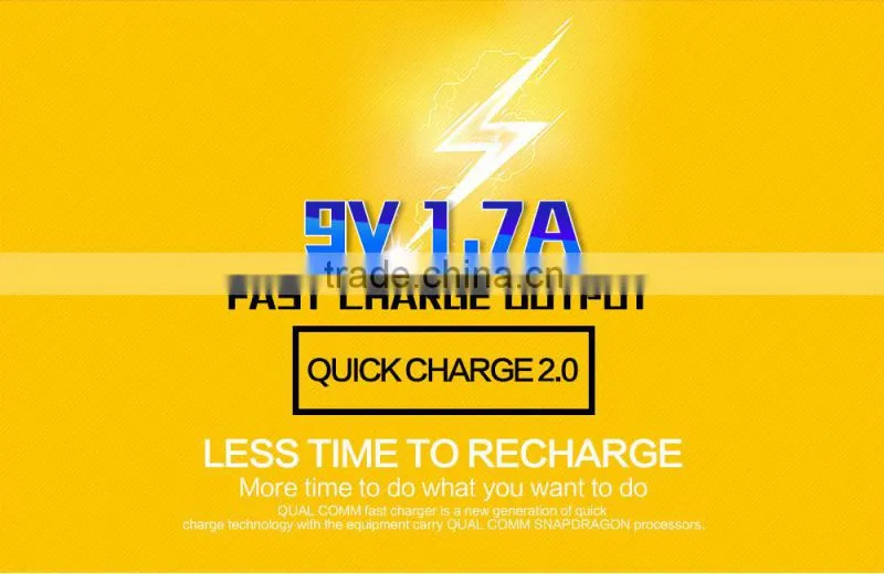 Wholesale 10400mah power bank with qualcomm quick charge 2.0 technology power bank for smart phone