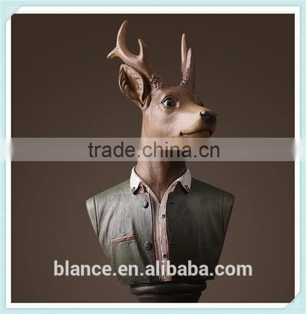 resin hand carving animal statue resin animal statue for home decoration