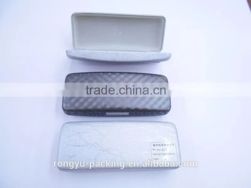 hard shell aluminum reading PU leather glasses case