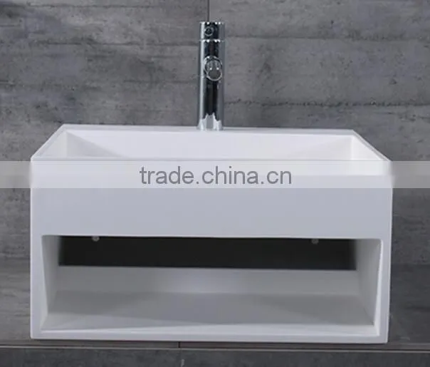 China manufacture,wall hung wash basin solid surface wash basin,Artificial Stone Washing Basin