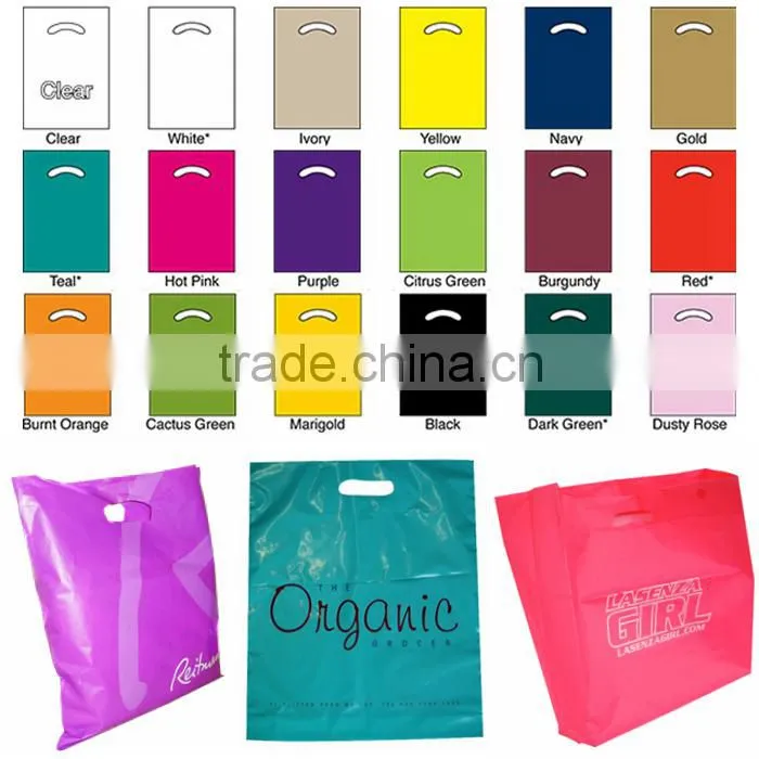 LDPE die cut plastic bag / die cut shopping bag/simple die cut promotion bag