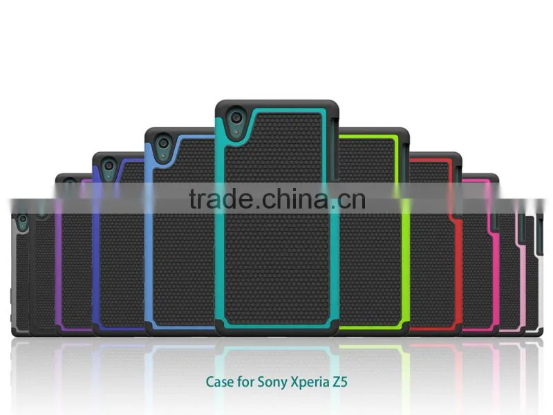 New arrival Football texture rugged silicone pc back cover protective case moblie phone case for sony xperia z5 alibaba china