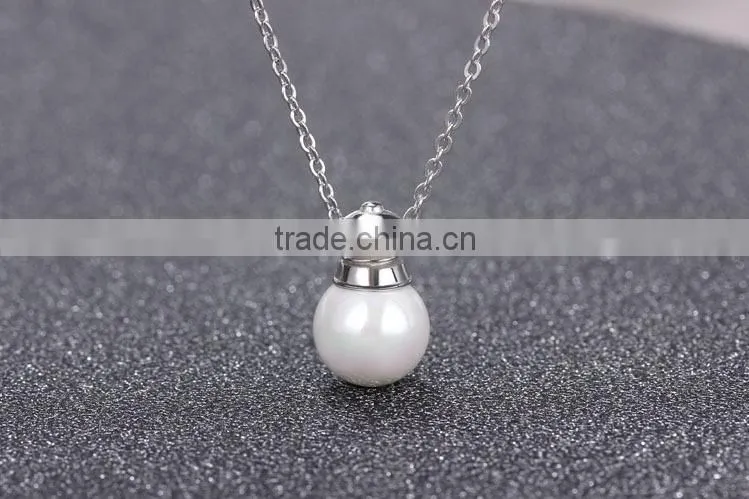 professional mother of pearl shell s925 silver light bulb pendant